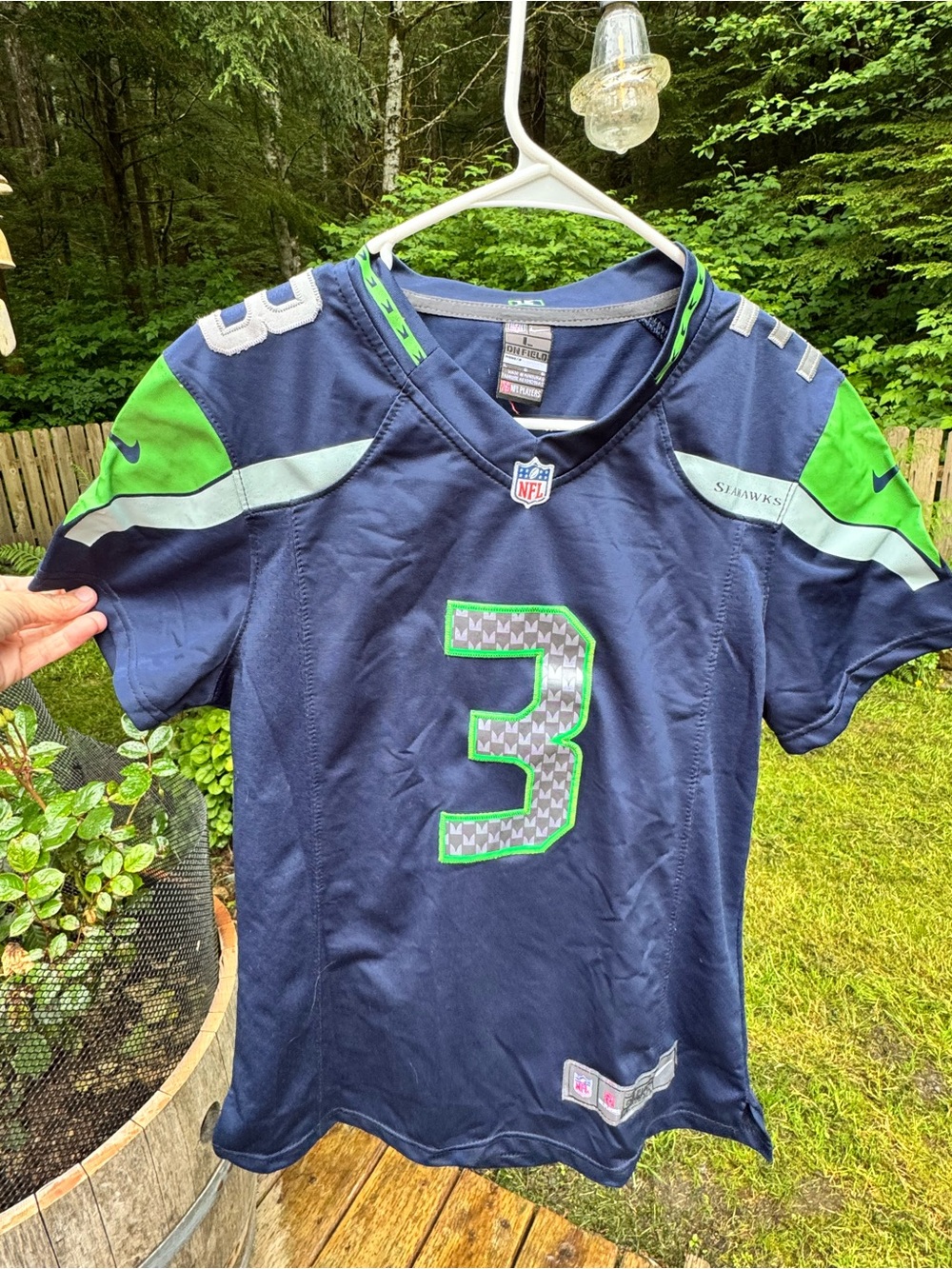 NFL Seattle Seahawks Youth Navy & Green #3 Jersey